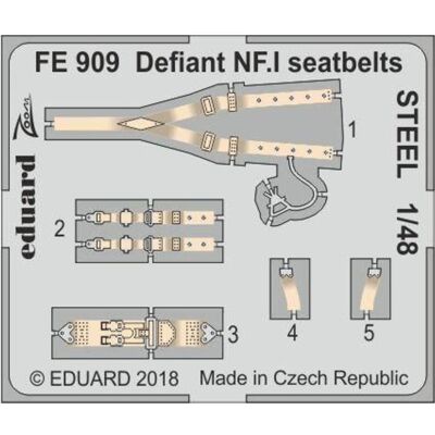 Eduard Defiant NF.I seatbelts STEEL f.Airfix Eduard Defiant NF.I seatbelts STEEL f.Airfix