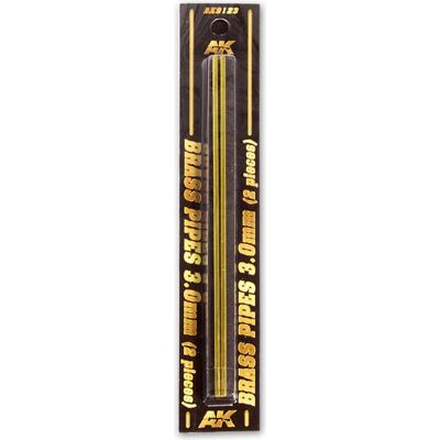 AK Interactive BRASS PIPES 3,0mm, 2 units AK Interactive BRASS PIPES 3,0mm, 2 units