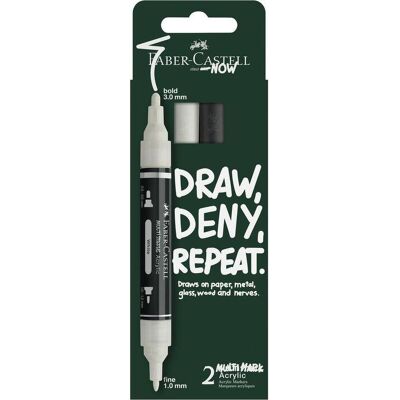 Faber-Castell, Marker, Filzstift 2 Spitzen Multi Marker Acryl 2er Set (2x) Faber-Castell, Marker, Filzstift 2 Spitzen Multi Marker Acryl 2er Set (2x)