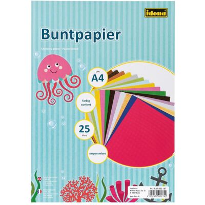 Idena, Bastelpapier, Buntpapier A4 25 Blatt,sort. ungummiert (80 g/m², 25x) Idena, Bastelpapier, Buntpapier A4 25 Blatt,sort. ungummiert (80 g/m², 25x)