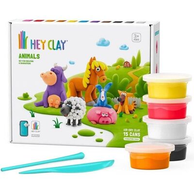 Tm, Modelliermasse, Hey Clay Animals Set 15er-Pack 15 Dosen 15012CEE15 Tm, Modelliermasse, Hey Clay Animals Set 15er-Pack 15 Dosen 15012CEE15