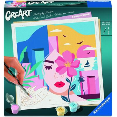 Ravensburger CreArt, Malen nach Zahlen Adults Trend - Träumende Frau Ravensburger CreArt, Malen nach Zahlen Adults Trend - Träumende Frau