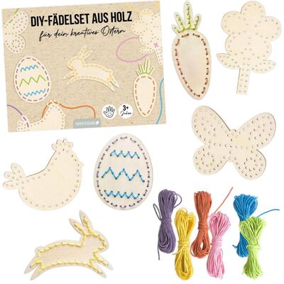 Papierdrachen Holzspielset mit Faden Osterfest Set 01 Papierdrachen Holzspielset mit Faden Osterfest Set 01