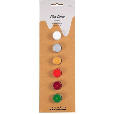 Creativ Company, Künstlerfarbe + Bastelfarbe, Acrylfarbe Hobbyfarbe Plus Color 6 x 5 ml, Weihnachtsfarben (5 ml) Creativ Company, Künstlerfarbe + Bastelfarbe, Acrylfarbe Hobbyfarbe Plus Color 6 x 5 ml, Weihnachtsfarben (5 ml)