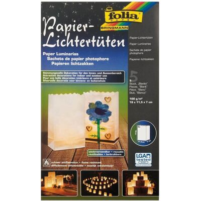 Magni, Bastelpapier, Papierlichttüten (110 g/m², 5x) Magni, Bastelpapier, Papierlichttüten (110 g/m², 5x)