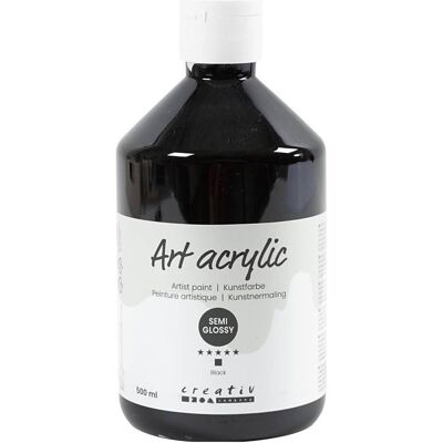 Creativ Company Schwarze Acryl Halbglanzfarbe - Kunst & Handwerk Creativ Company Schwarze Acryl Halbglanzfarbe - Kunst & Handwerk