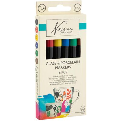 Legind, Marker, Nassau - Glass & porcelain markers (6 pcs) (AR0138/GE) (6x) Legind, Marker, Nassau - Glass & porcelain markers (6 pcs) (AR0138/GE) (6x)