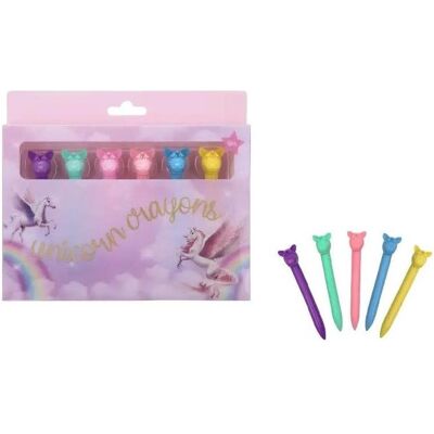 Teka, Malstifte, Einhorn-Wachsmalstifte in 6 Farben (6x) Teka, Malstifte, Einhorn-Wachsmalstifte in 6 Farben (6x)