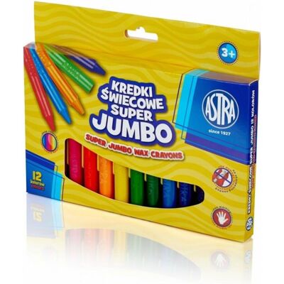 Astra, Malstifte, Super-Jumbo-Kerzenstifte, 12 Farben (12x) Astra, Malstifte, Super-Jumbo-Kerzenstifte, 12 Farben (12x)