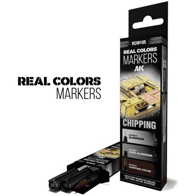 AK Interactive, Marker, Chipping - Set 3 Real Colors Markers (3x) AK Interactive, Marker, Chipping - Set 3 Real Colors Markers (3x)