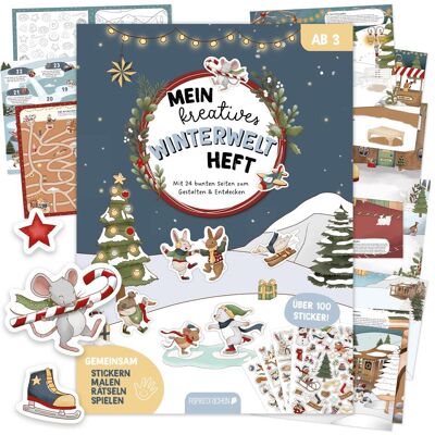 Papierdrachen, Sticker, Mein kreatives Winterwelt Heft – Malen, Rätseln, Stickern (100 Sticker) Papierdrachen, Sticker, Mein kreatives Winterwelt Heft – Malen, Rätseln, Stickern (100 Sticker)