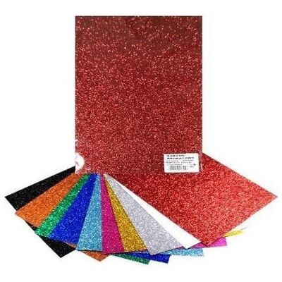 MFP Paper, Bastelpapier, Bunter Glitzerkarton 250g 25x35cm 10 Blatt (250 g/m², 10x) MFP Paper, Bastelpapier, Bunter Glitzerkarton 250g 25x35cm 10 Blatt (250 g/m², 10x)