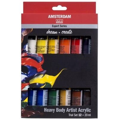 Amsterdam, Künstlerfarbe + Bastelfarbe, Talens Talens Expert Farby akrylowe 12x20ml (20 ml) Amsterdam, Künstlerfarbe + Bastelfarbe, Talens Talens Expert Farby akrylowe 12x20ml (20 ml)