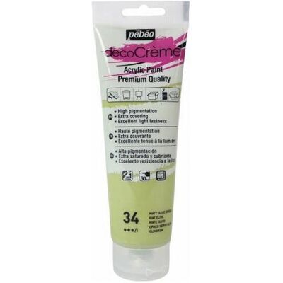 Pebeo, Künstlerfarbe + Bastelfarbe, Decocrème Matt Acrylfarben (120 ml) Pebeo, Künstlerfarbe + Bastelfarbe, Decocrème Matt Acrylfarben (120 ml)