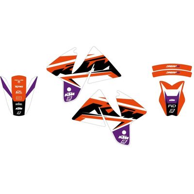 Blackbird, Sticker, Aufkleber-Set KTM SX/SX-F '98-'00, EXC/EXC-F '98-'00 DREAM 5 Farben Orange Schwarz Blackbird, Sticker, Aufkleber-Set KTM SX/SX-F '98-'00, EXC/EXC-F '98-'00 DREAM 5 Farben Orange Schwarz