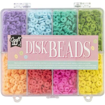 Grafix Craft ID - Disc beads 6 mm - 8 colours (CR1401/GE) Grafix Craft ID - Disc beads 6 mm - 8 colours (CR1401/GE)