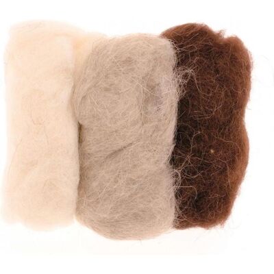 Glorex Schafwolle 3x10g natur-mix, Garn + Wolle, Mehrfarbig Glorex Schafwolle 3x10g natur-mix, Garn + Wolle, Mehrfarbig