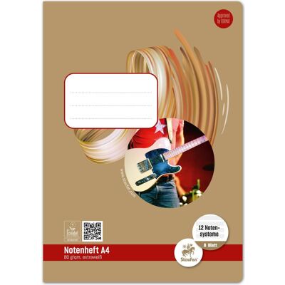 Ursus, Heft + Block, Notenheft (A4, Liniert, Weicher Einband) Ursus, Heft + Block, Notenheft (A4, Liniert, Weicher Einband)