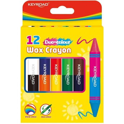 Keyroad, Malstifte, Duo-color, jumbo-buntstifte, doppelseitig, 6 stück/12 farben, box, farbmischung (6x) Keyroad, Malstifte, Duo-color, jumbo-buntstifte, doppelseitig, 6 stück/12 farben, box, farbmischung (6x)