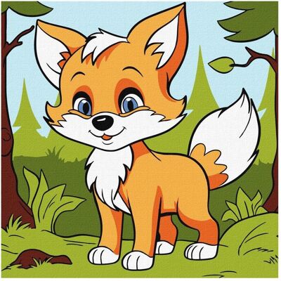 Ideyka Malen nach Zahlen - Ein flauschiger Fuchs 25 x 25 cm Ideyka Malen nach Zahlen - Ein flauschiger Fuchs 25 x 25 cm
