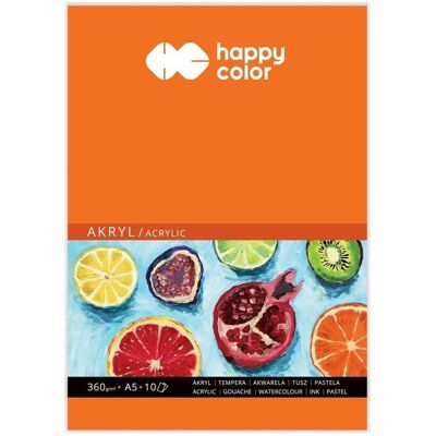 Happy Color, Heft + Block, Acrylblock ART A5/10K 360g COLOR (A5) Happy Color, Heft + Block, Acrylblock ART A5/10K 360g COLOR (A5)