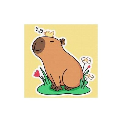 Ideyka Malen nach Zahlen - Capybara hört ein Lied Ideyka Malen nach Zahlen - Capybara hört ein Lied