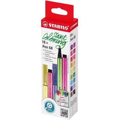 STABILO Pen 68 Filzstift-Set - Bunte 12er-Auswahl STABILO Pen 68 Filzstift-Set - Bunte 12er-Auswahl