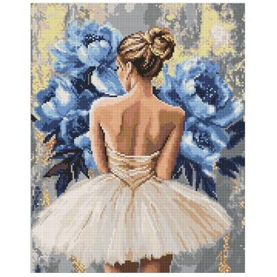 Ideyka Diamant Mosaik – Ballerina mit blauen Pfingstrosen - art selena ua Ideyka Diamant Mosaik – Ballerina mit blauen Pfingstrosen - art selena ua