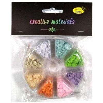 Titanum, Modelliermasse, Pailletten 8 Pastellfarben 6mm 40g Titanum, Modelliermasse, Pailletten 8 Pastellfarben 6mm 40g