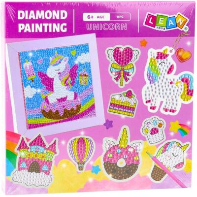 Lean Toys Lean Diamant Mosaik Kreativ Set Einhörner Farbige Schlüsselanhänger Lean Toys Lean Diamant Mosaik Kreativ Set Einhörner Farbige Schlüsselanhänger