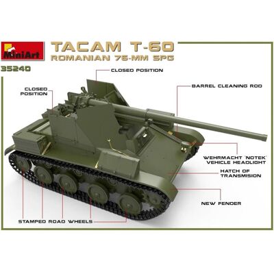 Mini art Romanian 76-mm SPG Tacam T-60 InteriorKi Mini art Romanian 76-mm SPG Tacam T-60 InteriorKi