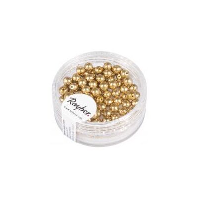 Rayher Renaissance Glaswachsperlen, 4mm ø, gold, 85 St Rayher Renaissance Glaswachsperlen, 4mm ø, gold, 85 St