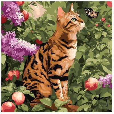 Ideyka Malen nach Zahlen - Bengalkatze 40x40cm Ideyka Malen nach Zahlen - Bengalkatze 40x40cm
