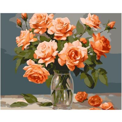 Ideyka Malen nach Zahlen - Eleganter Blumenstrauss 40x50cm Ideyka Malen nach Zahlen - Eleganter Blumenstrauss 40x50cm