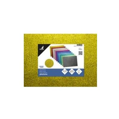 Kangaro, Bastelpapier, Glitterkarton, 250 x 350 mm, 5-farbig sortiert 300 g/qm, Glitzerkarton, einseitig mit Glitter vered (300 g/m²) Kangaro, Bastelpapier, Glitterkarton, 250 x 350 mm, 5-farbig sortiert 300 g/qm, Glitzerkarton, einseitig mit Glitter vered (300 g/m²)