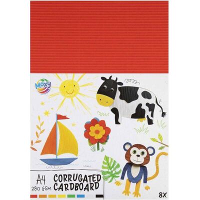 Grafix, Bastelpapier, Gerippter Bastelkarton A4, 8 Blatt, 8 Farben (8x) Grafix, Bastelpapier, Gerippter Bastelkarton A4, 8 Blatt, 8 Farben (8x)