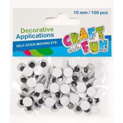 Craft with Fun Deko-Ornamentaugen 10mm 100 Stk. Craft with Fun Deko-Ornamentaugen 10mm 100 Stk.