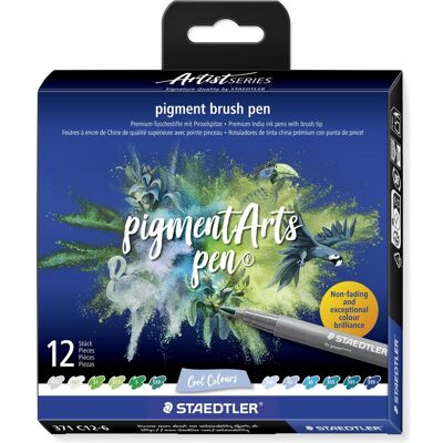 Staedtler Malstifte, Fasermaler Pigment Arts Brush Pen Cool Colours (12x) Staedtler Malstifte, Fasermaler Pigment Arts Brush Pen Cool Colours (12x)