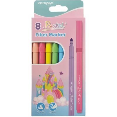 Keyroad, Marker, Fiber marker marker, 8 stück, anhänger, farbmischung (8x) Keyroad, Marker, Fiber marker marker, 8 stück, anhänger, farbmischung (8x)