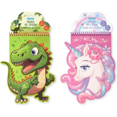 Stylex, Sticker, Sticker-Malbuch Dino/Einhorn mit Spriale 20 Blatt (1 Sticker) Stylex, Sticker, Sticker-Malbuch Dino/Einhorn mit Spriale 20 Blatt (1 Sticker)