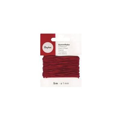 Rayher Gummifaden, 1mm ø, rot, 5 m, Nähzubehör, Rot Rayher Gummifaden, 1mm ø, rot, 5 m, Nähzubehör, Rot