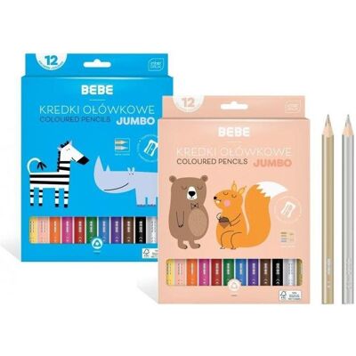 Teka, Malstifte, Jumbo BB Kids Bleistiftstifte, 12 Farben (12x) Teka, Malstifte, Jumbo BB Kids Bleistiftstifte, 12 Farben (12x)