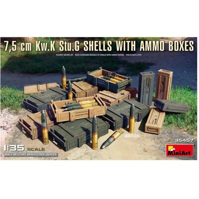 Mini art 1:35 7,5 cm Kw.K Stu.G m. Munitionsboxen Mini art 1:35 7,5 cm Kw.K Stu.G m. Munitionsboxen