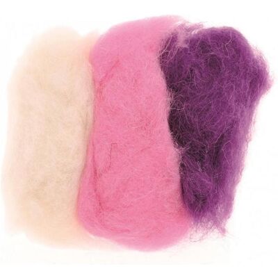 Glorex Schafwolle 3x10g rosa-lila-mix, Garn + Wolle, Violett, Rosa, Mehrfarbig Glorex Schafwolle 3x10g rosa-lila-mix, Garn + Wolle, Violett, Rosa, Mehrfarbig