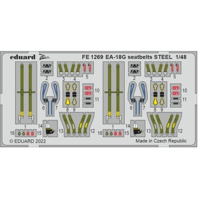 Eduard EA-18G seatbelts STEEL 1/48 Eduard EA-18G seatbelts STEEL 1/48