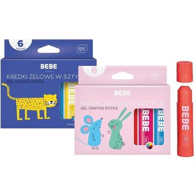 Interdruk, Malstifte, Gelstifte in Stiften 10g 6 Farben BB Kids Mix (6x) Interdruk, Malstifte, Gelstifte in Stiften 10g 6 Farben BB Kids Mix (6x)