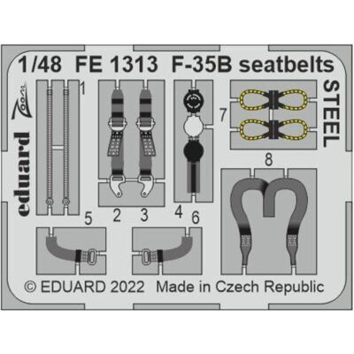 Eduard F-35B seatbelts STEEL for ITALERI Eduard F-35B seatbelts STEEL for ITALERI