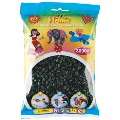 Toymax HAMA MIDI - KORALIKI 3000 SZT. ciemna zieleń Toymax HAMA MIDI - KORALIKI 3000 SZT. ciemna zieleń