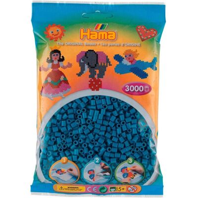 Hama Perlen Strijkkralen - Petrol Blauw (201-83), 3000st. Hama Perlen Strijkkralen - Petrol Blauw (201-83), 3000st.