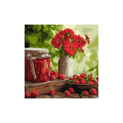 Ideyka Malen nach Zahlen - Erdbeermarmelade 40x40cm Ideyka Malen nach Zahlen - Erdbeermarmelade 40x40cm